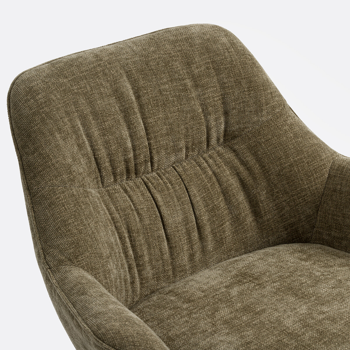 Fauteuil pivotant, tissu texturé, HEMMO kaki, LA REDOUTE INTERIEURS