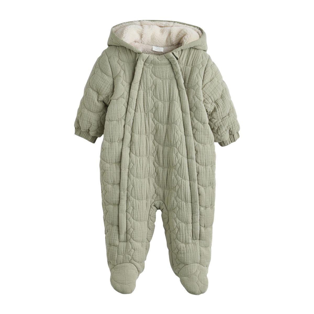 Combinaison bébé matelassée avec visage ours vert, NEXT