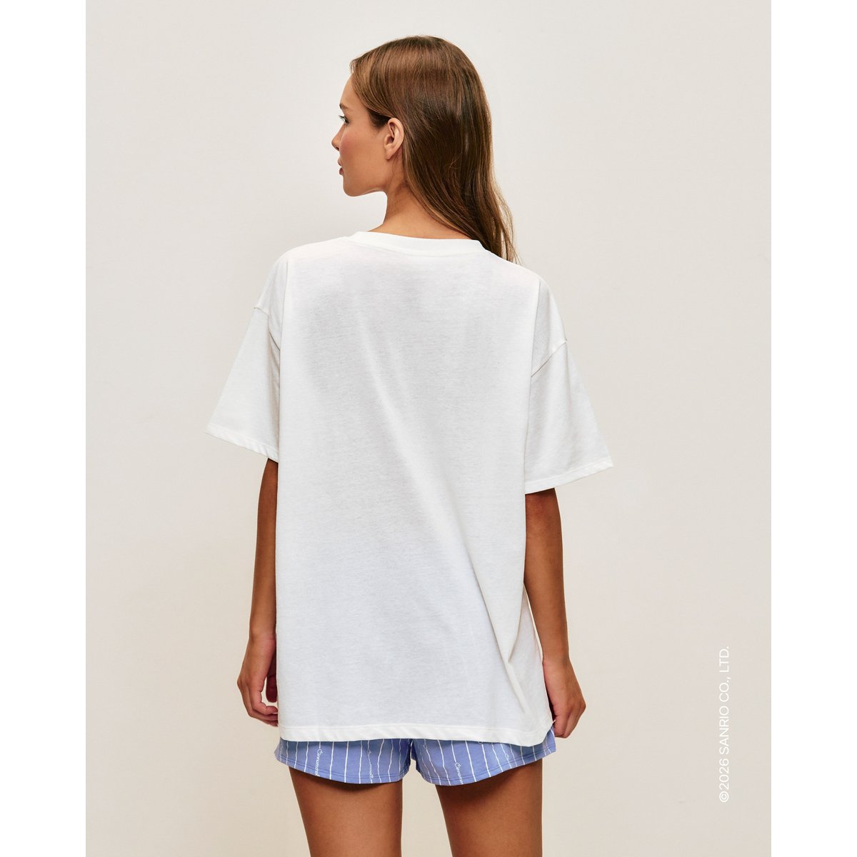 Ensemble t-shirt et short en Jersey Cinnamoroll CINNAMOROLLIZ blanc cassé, UNDIZ