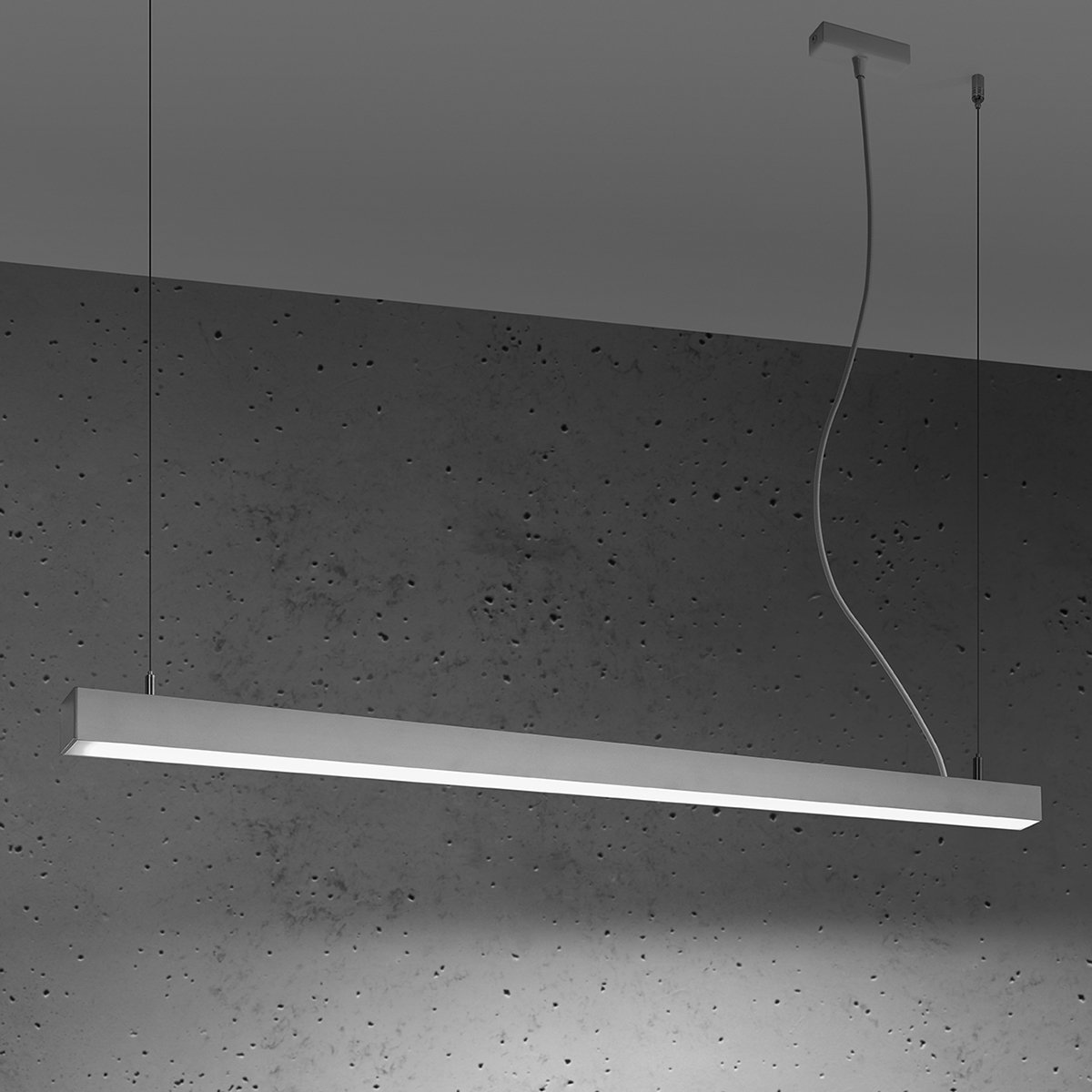 Suspension Aluminium Blanc LED 1 Pinne blanc, EDEN