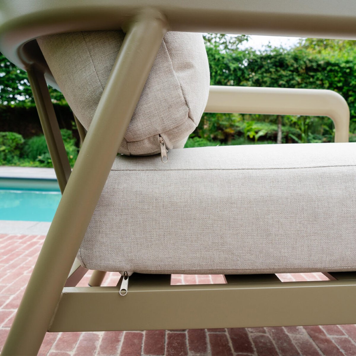 Table ronde de jardin en acier Terracotta PALOMA terracotta, WILSA GARDEN