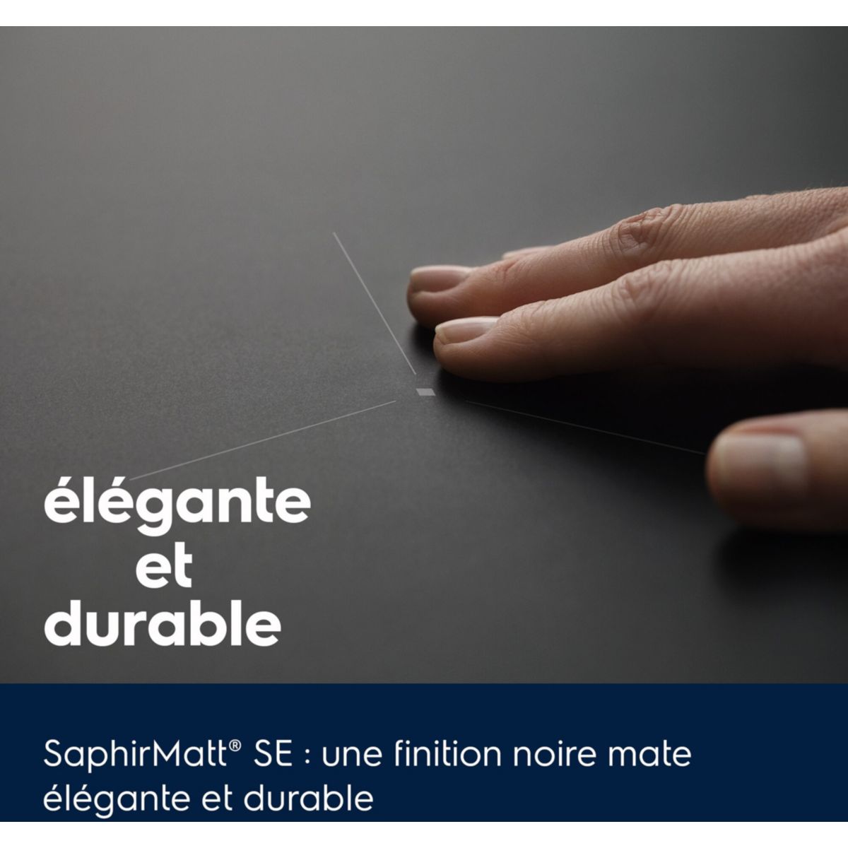 Plaque induction EIT60336CT SaphirMatt SE- Verre Anti-rayures 3 foyers couleur unique, ELECTROLUX