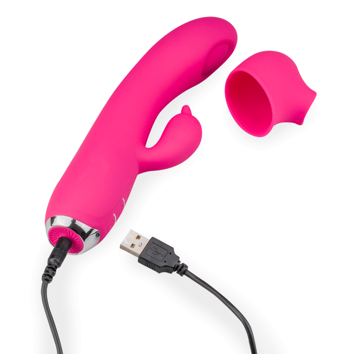 Vibromasseur vibro rabbit point G stimulateur clitoridien rose, LOVE AND VIBES