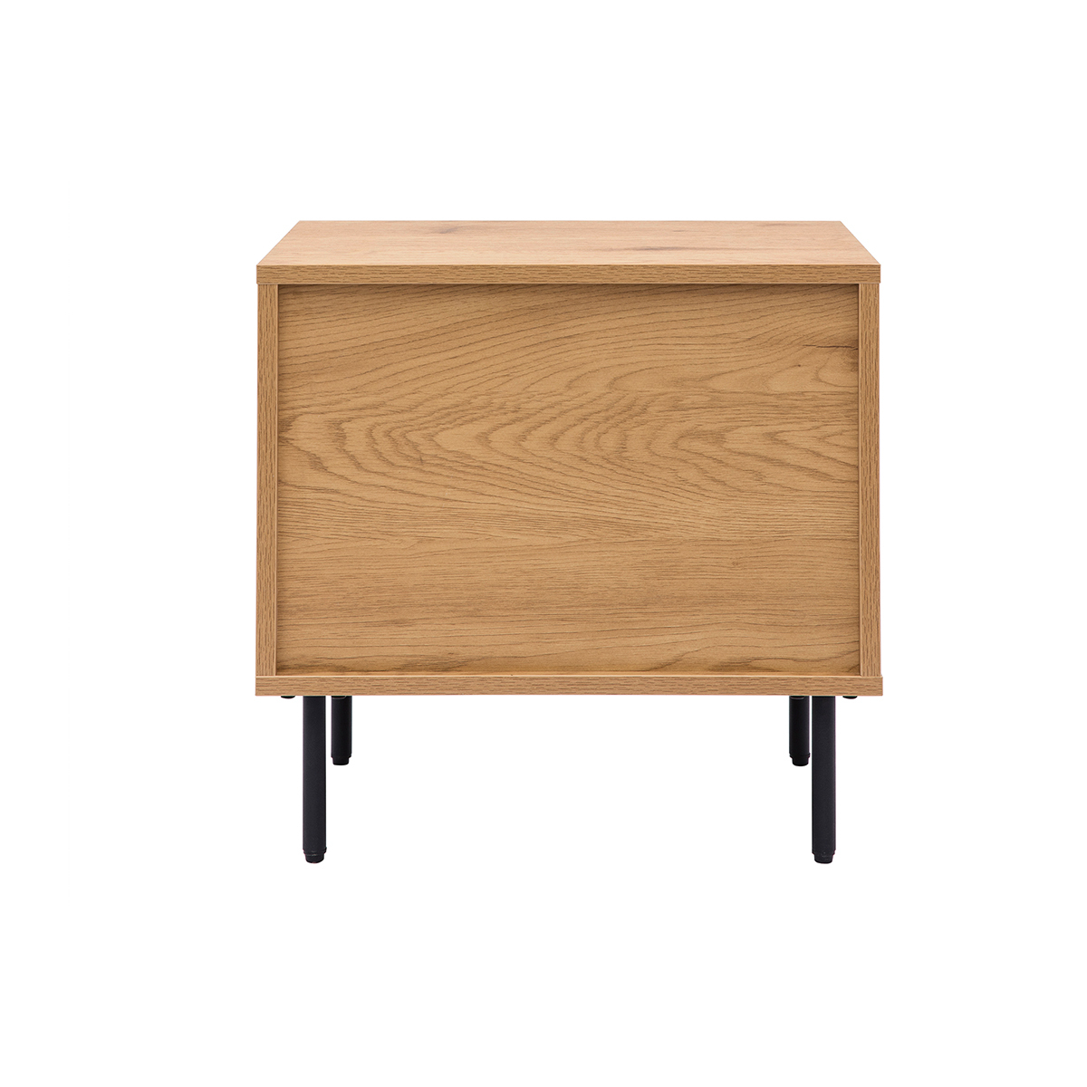 Table de chevet avec rangements 2 tiroirs finition bois clair chêne ARAGON chêne clair, MILIBOO