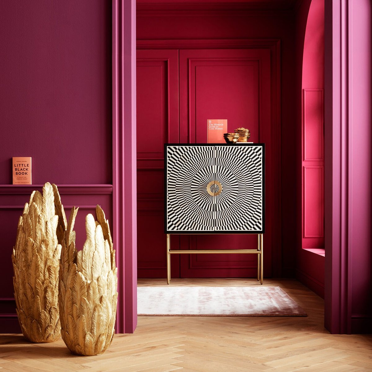 Buffet haut effet d'optique, ELECTRO noir et blanc, KARE DESIGN