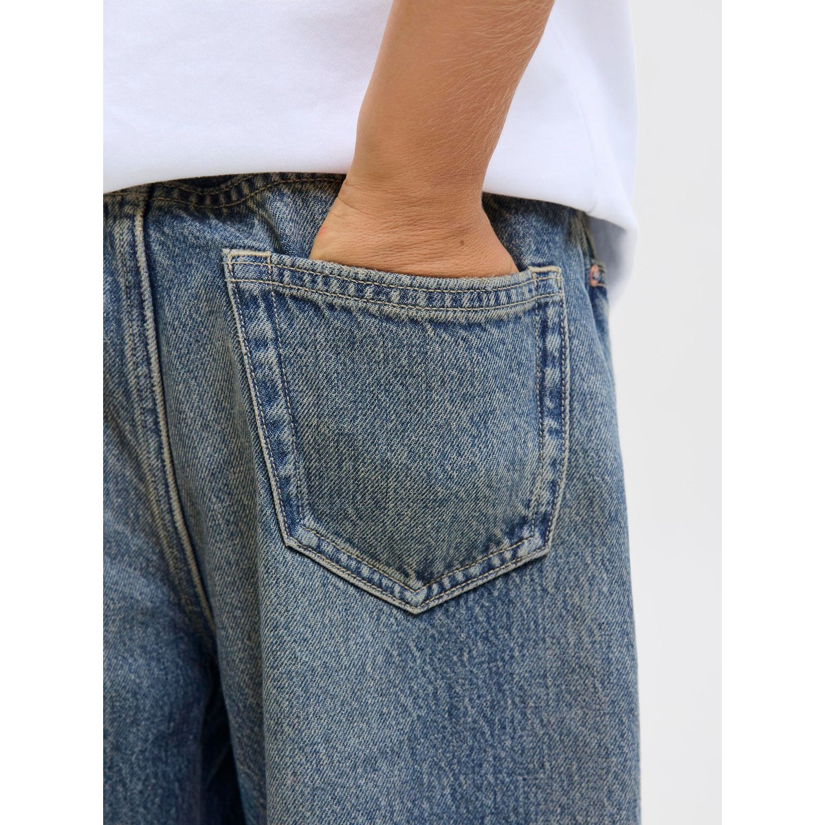 Jean À Coupe Wide blue denim, JACK & JONES JUNIOR