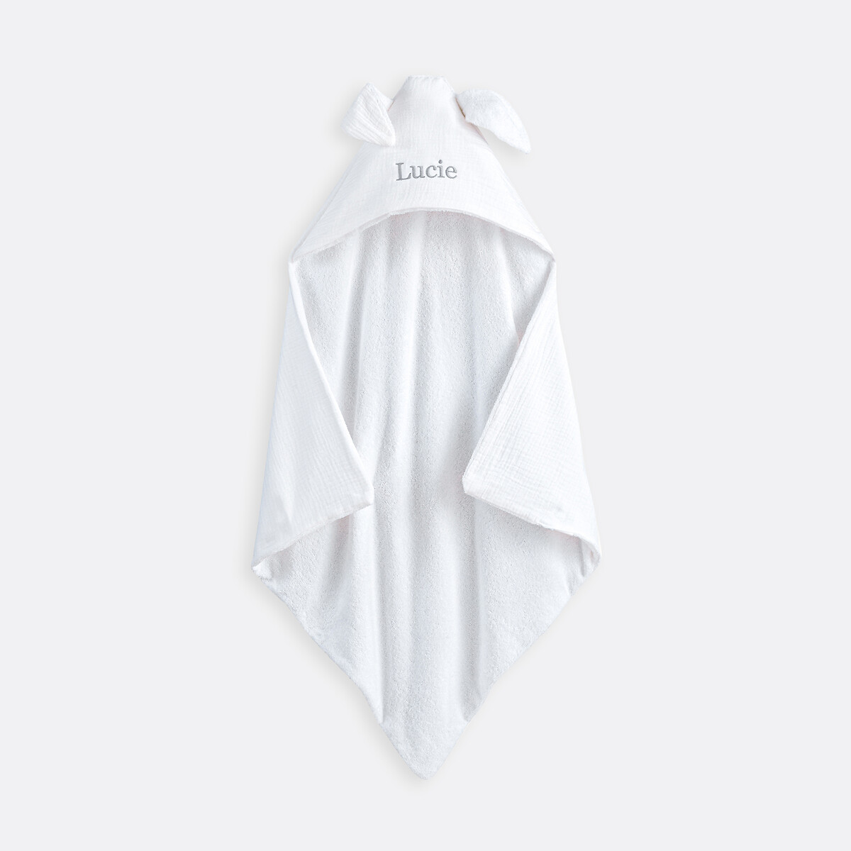 Cape de bain gaze de coton personnalisée Kumla blanc, LA REDOUTE INTERIEURS
