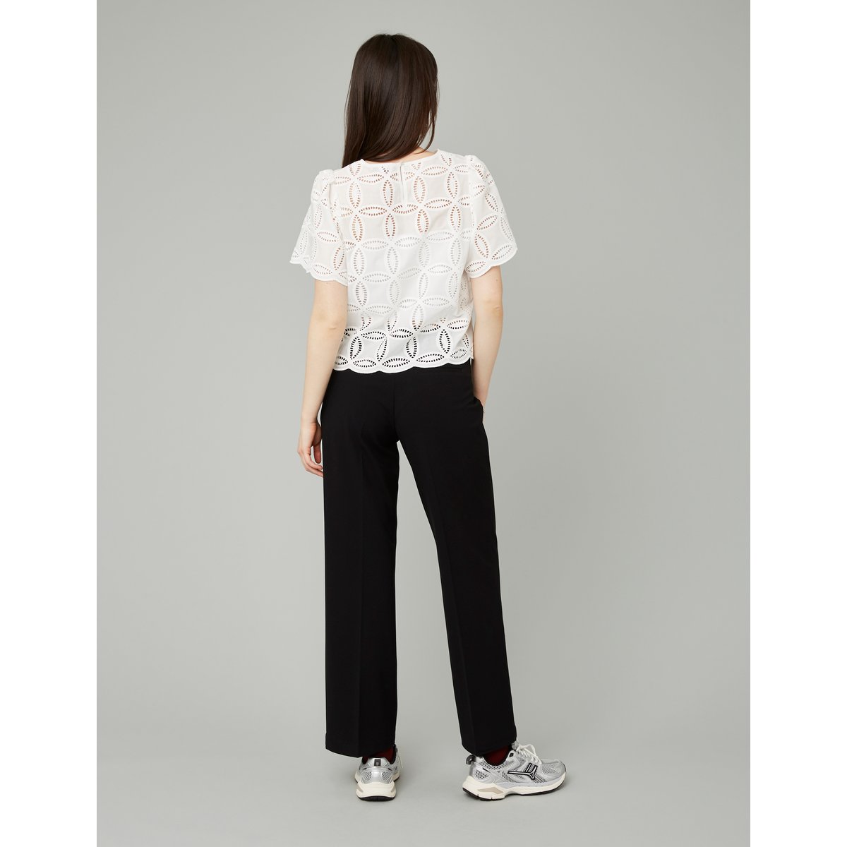 Pantalon tailleur droit noir, BZB