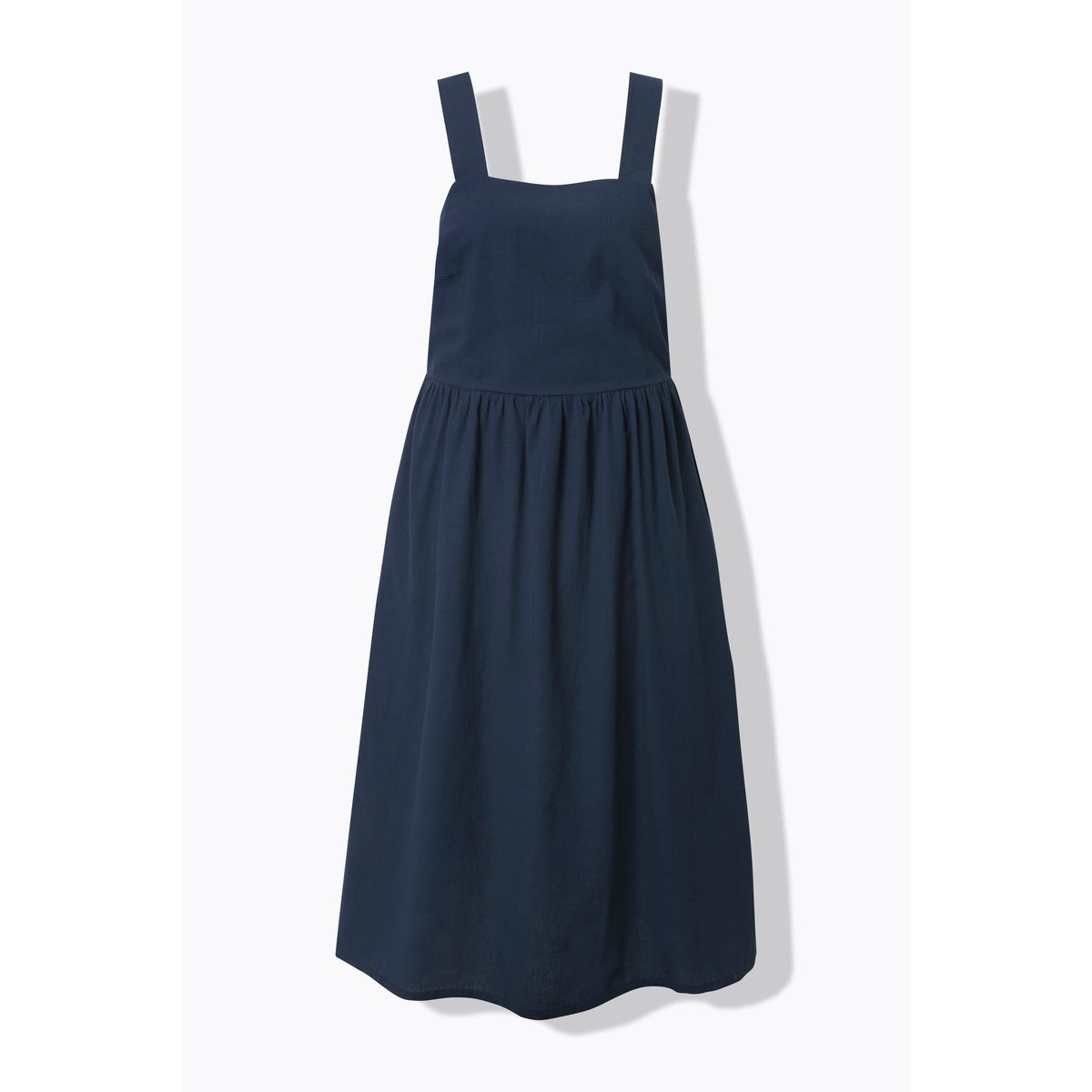 Robe maxi, teneur en lin, sans manches marine, ULLA POPKEN