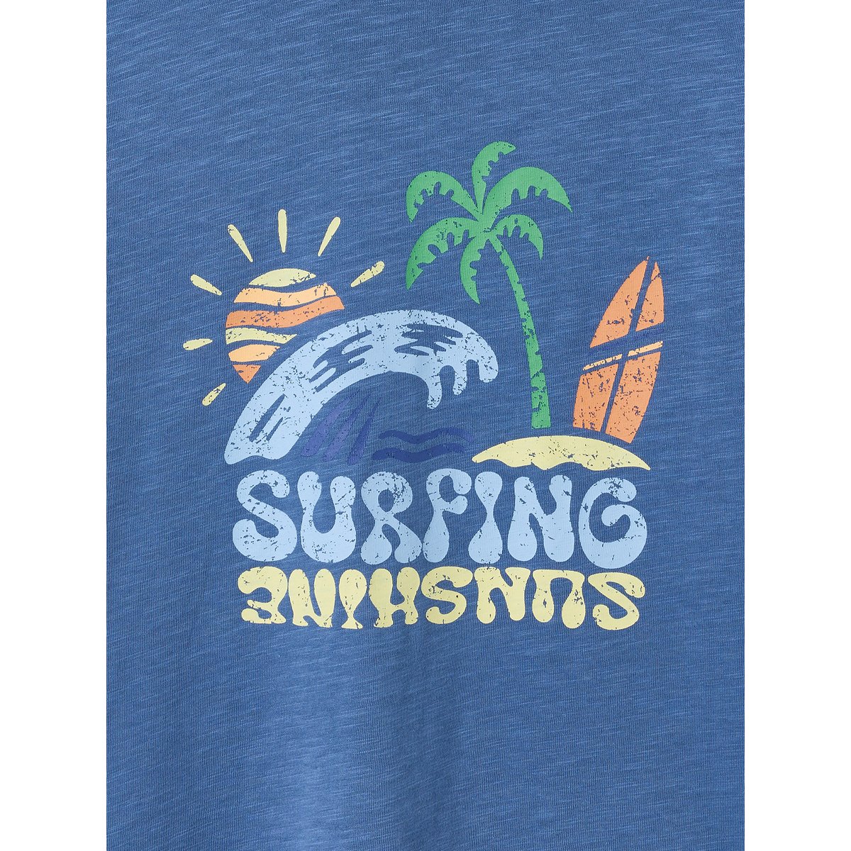 T-shirt manches courtes bleu, VERTBAUDET