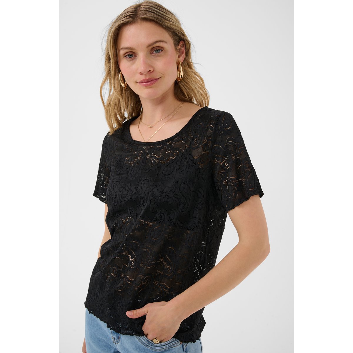 T-shirt à manches courtes noir pitch black, CREAM