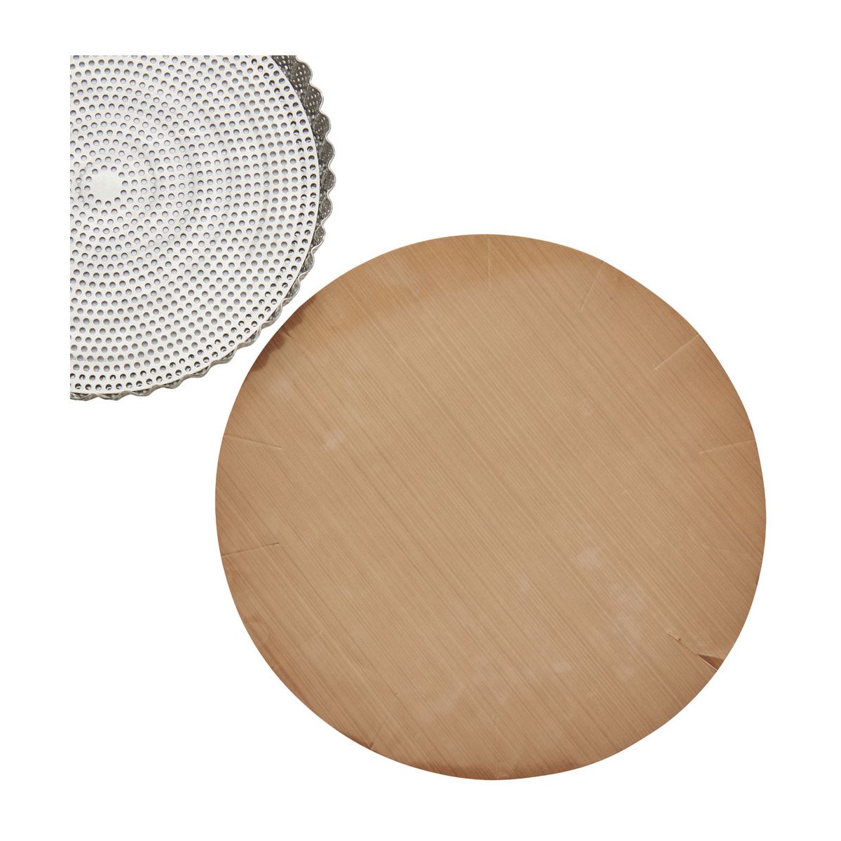 Moule à tarte - ø24 cm - cannelé inox perforé fond démontable gris, DE BUYER