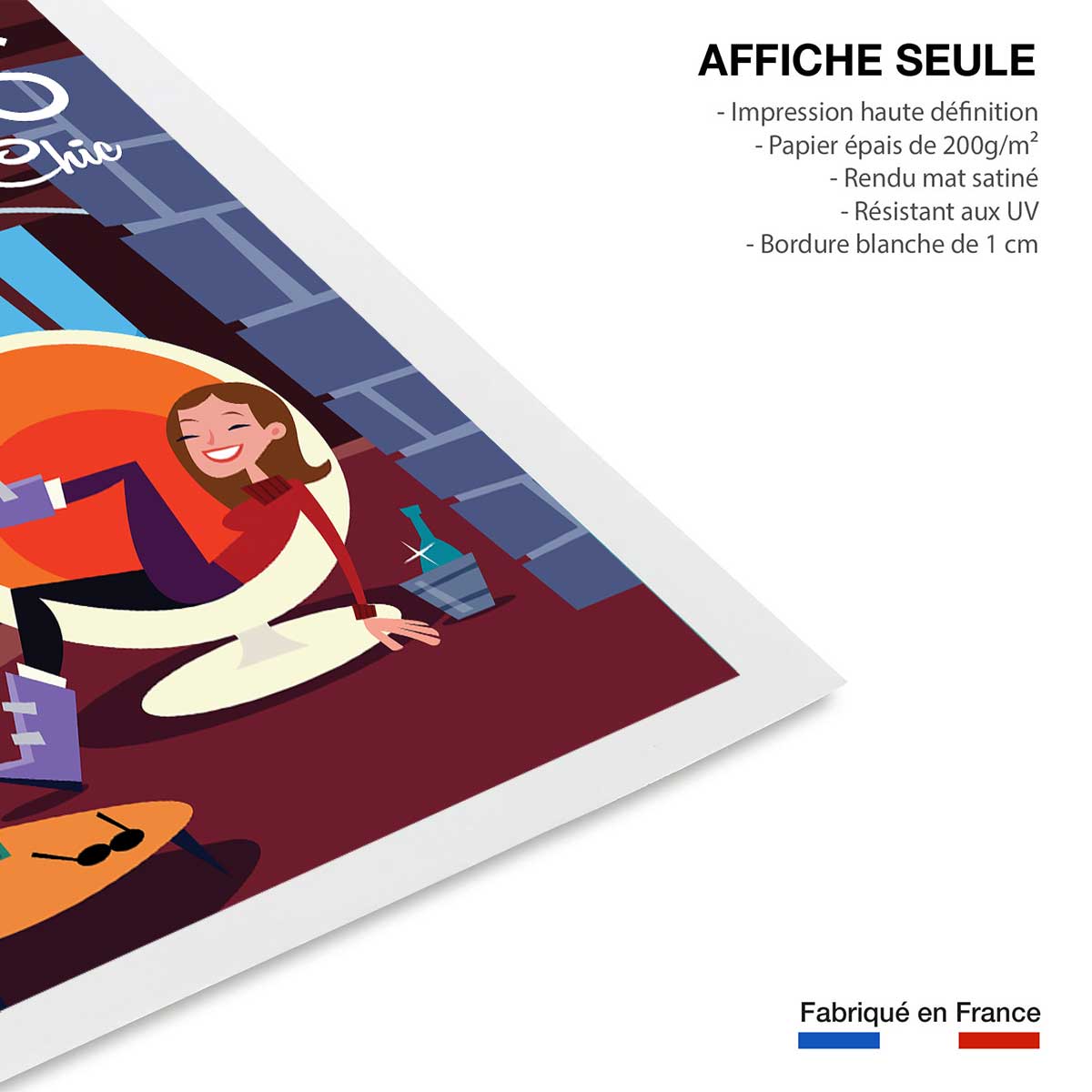Affiche Pause au chalet affiche seule, HEXOA