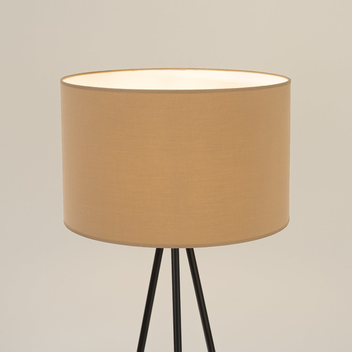 Lampadaire Tissu Taupe E27 1 Nevia taupe, EDEN