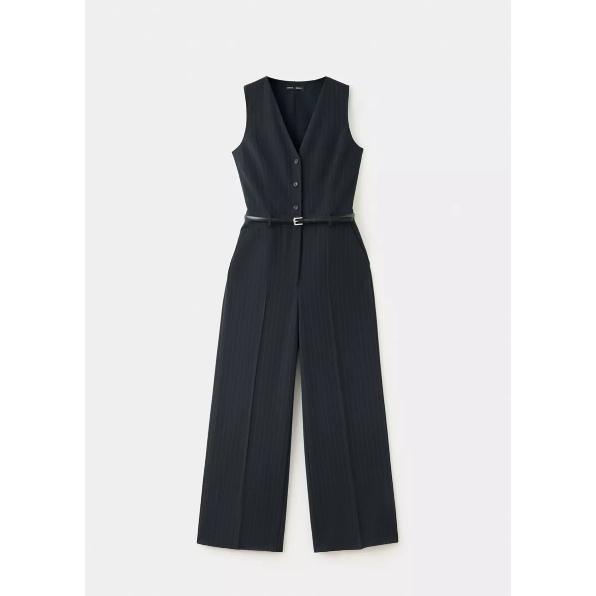 Combinaison rayures tennis ceinture bleu marine, MANGO