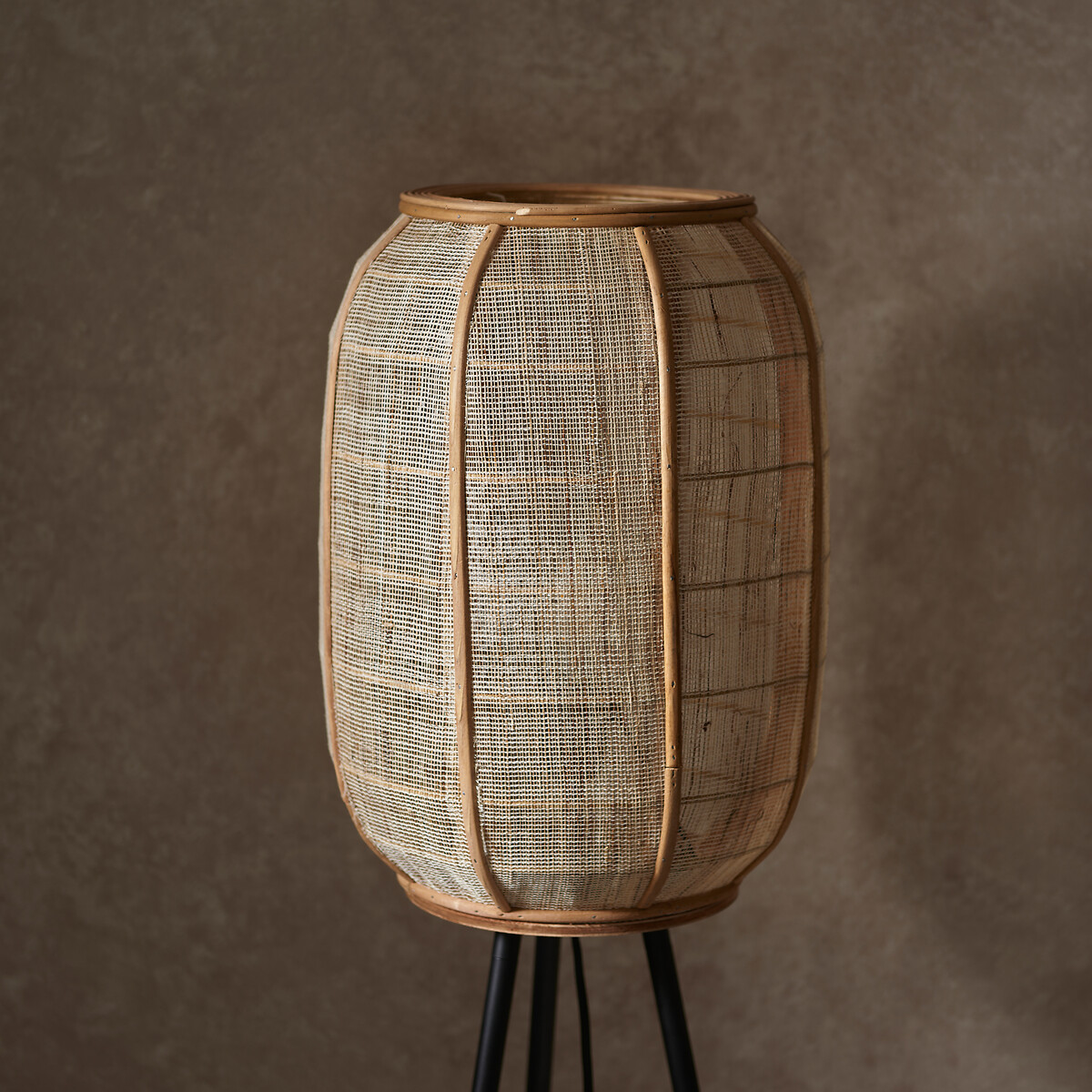 Zane Natural Linen Floor Lamp black, ÉDITÉ