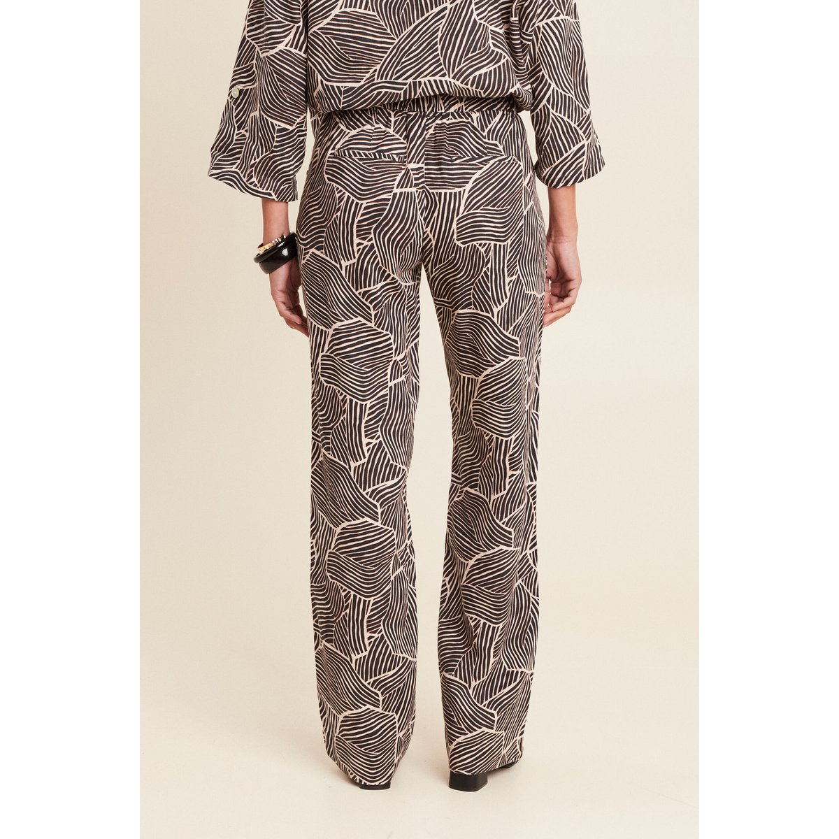 Pantalon flou taille haute noir, BREAL