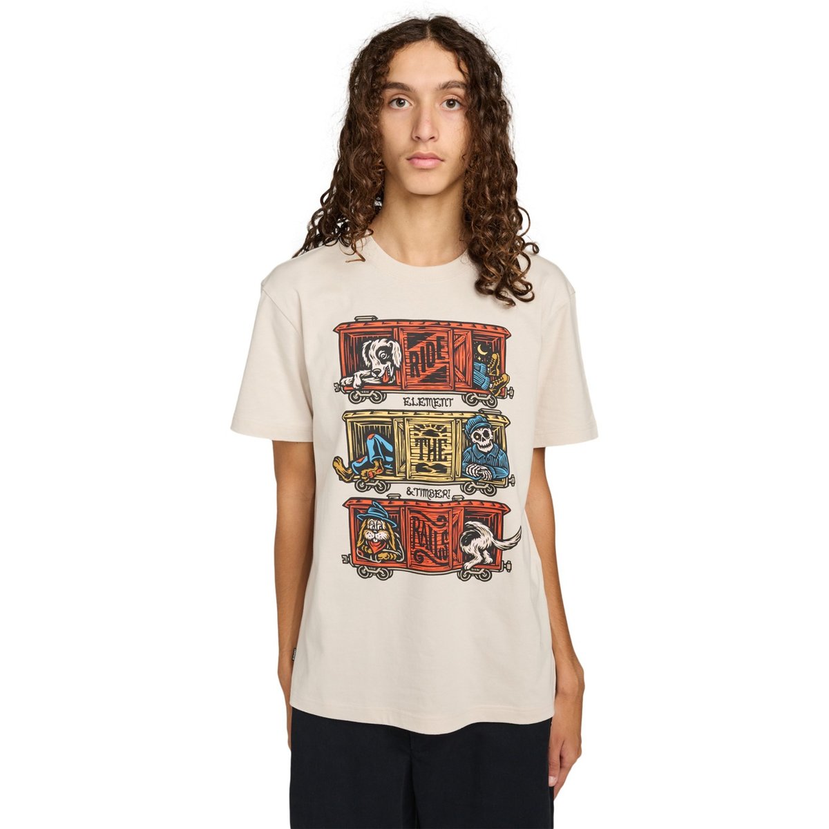 T-shirt à manches courtes TIMBER BOXCAR beige oat milk, ELEMENT