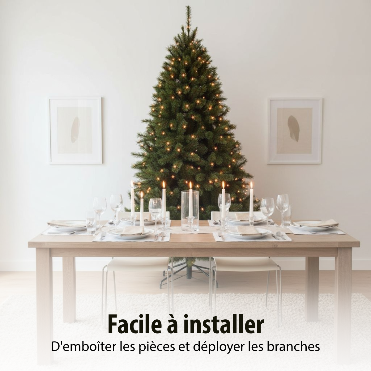 Sapin de Noël artificiel avec LED H215 cm BRISTLECONE vert, TRIUMPH TREE
