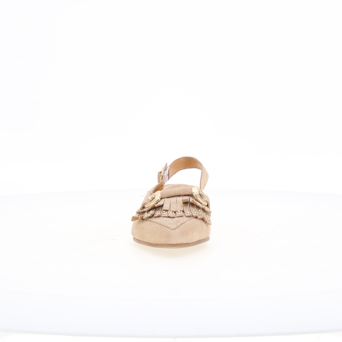 Pointed Slingback Suede Ballet Pumps beige, MJUS