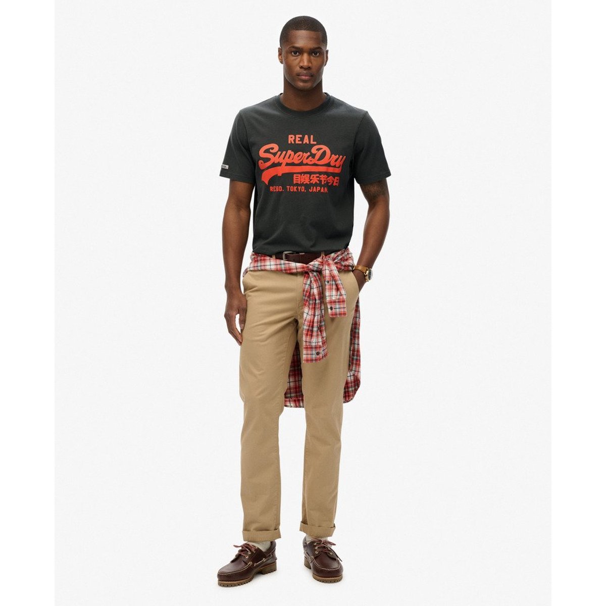 T-shirt VL Fade noir vintage, SUPERDRY