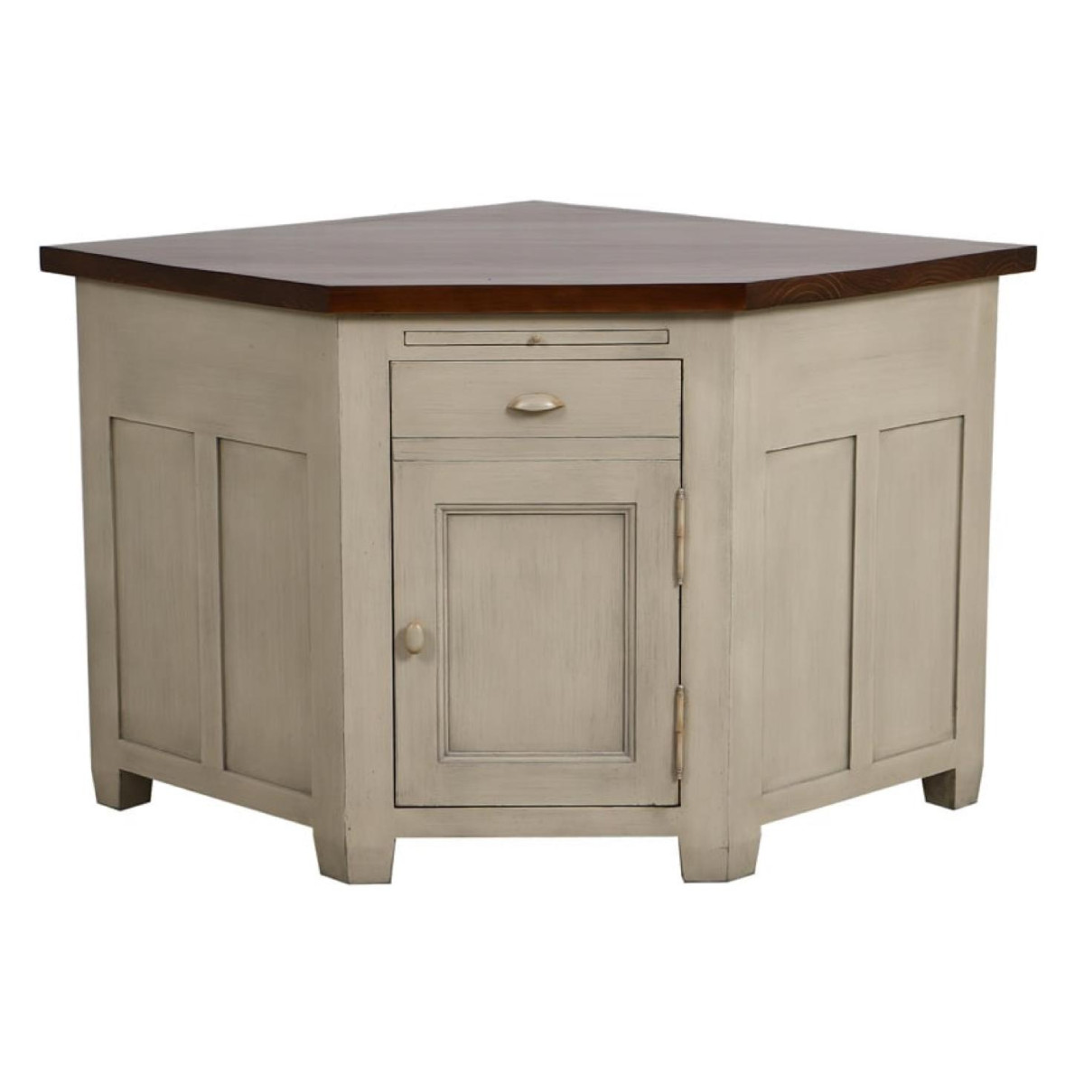 Meuble de cuisine bas d'angle - BROCANTE beige, INTERIOR'S