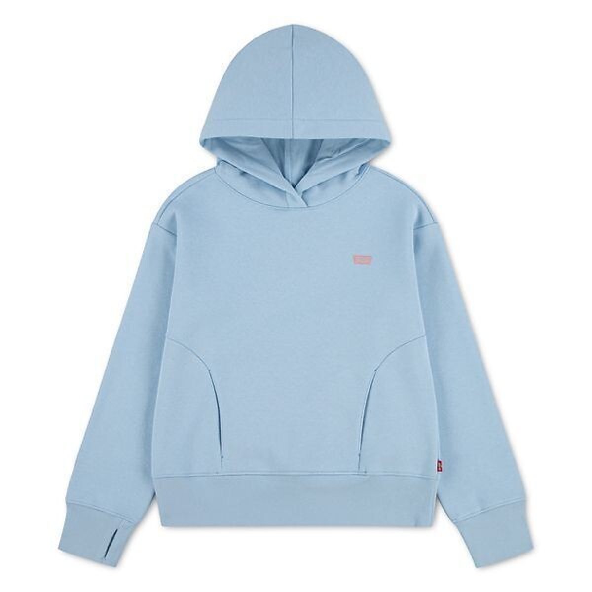 Sweat à capuche, coupe oversize, poignets passe-pouce, en molleton bleu ciel, LEVI'S KIDS