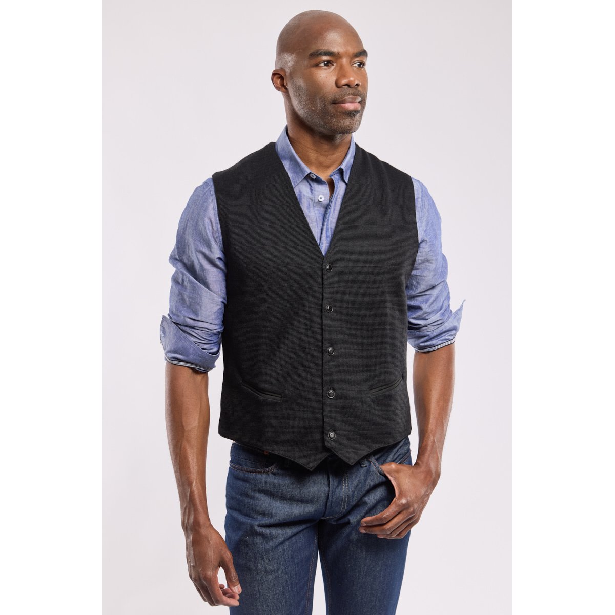 Gilet de tailleur BERAC 017 noir, GUY DE BERAC