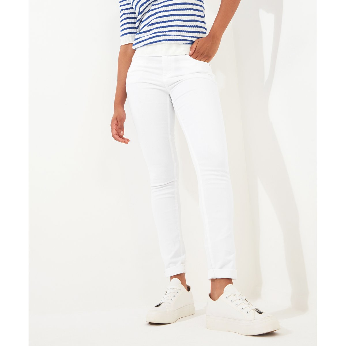 Jean Basique Skinny en Denim Extensible blanc, JOE BROWNS