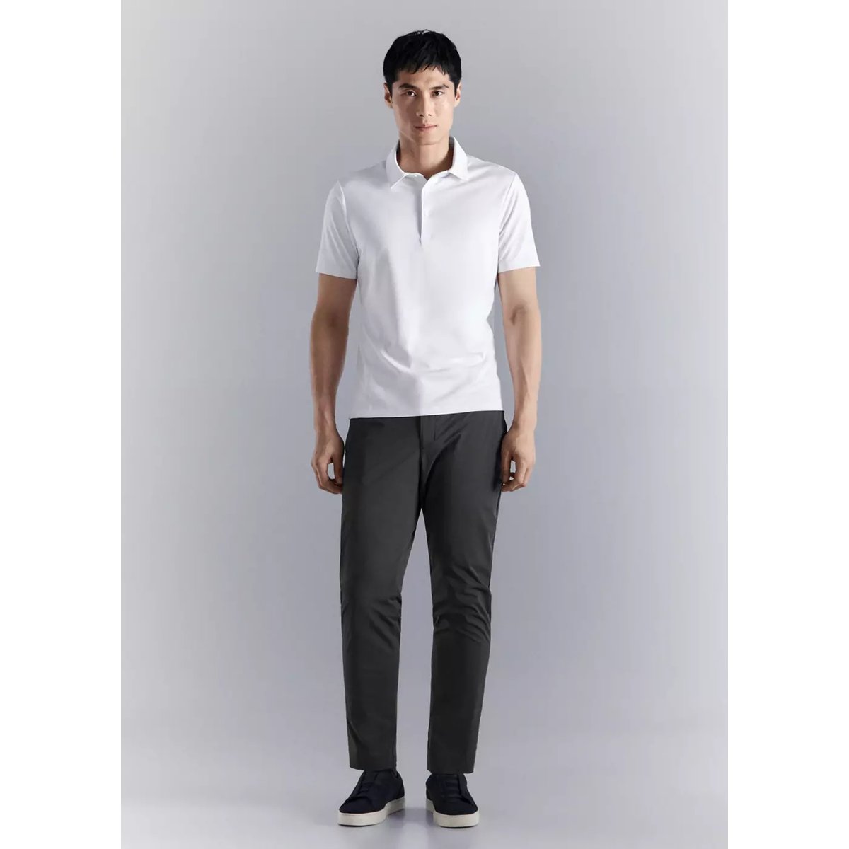 Polo comfort stretch Coolmax ® blanc, MANGO MAN