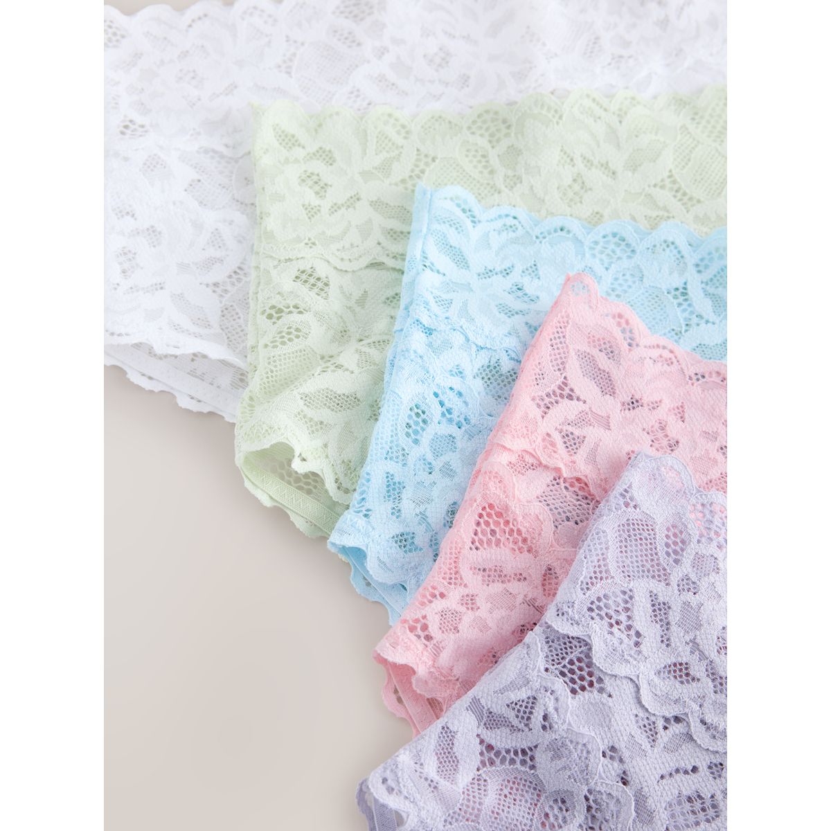 Culotte en dentelle, lot de 5 rose/bleu, NEXT