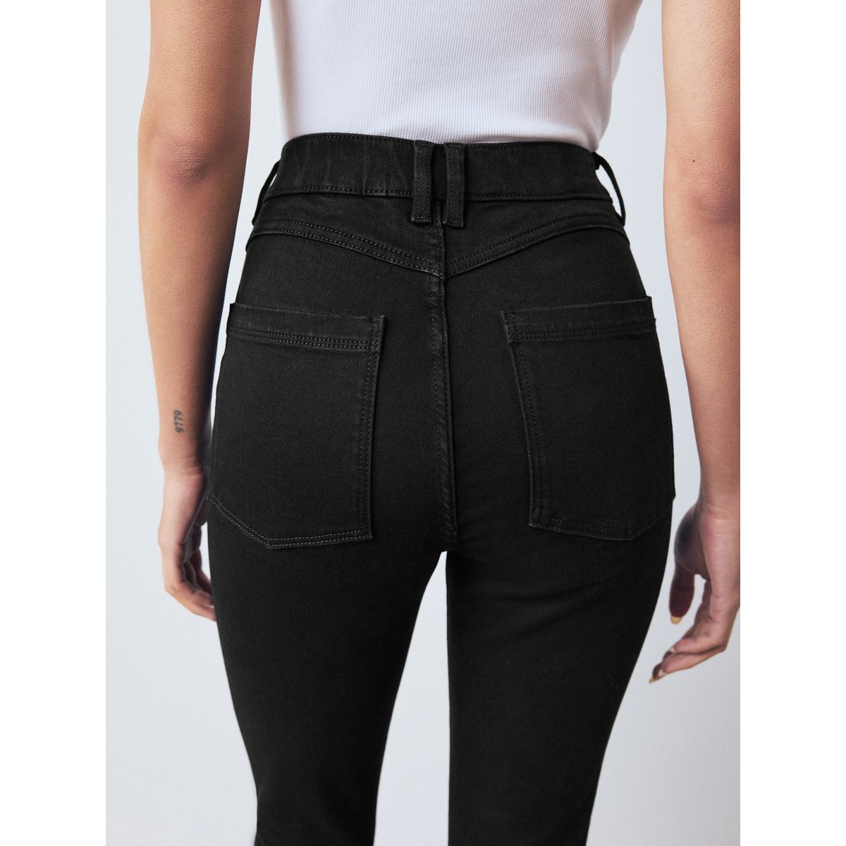Jean skinny taille haute flexifit à enfiler noir, NEXT