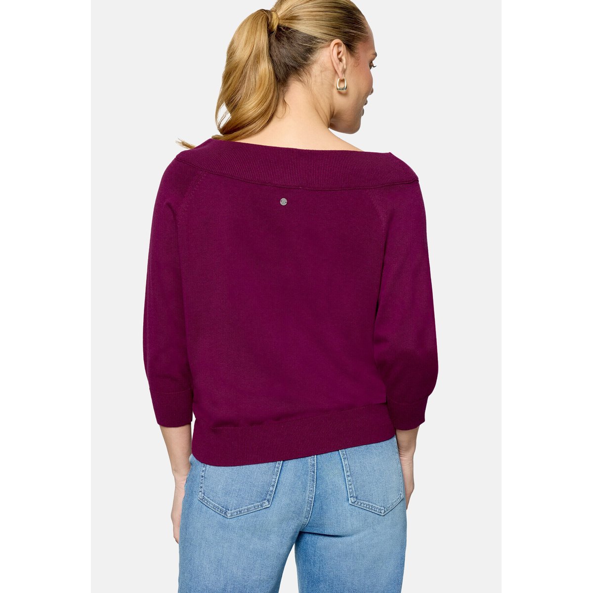 Pull en maille mit carmenausschnitt magenta purple, ZERO