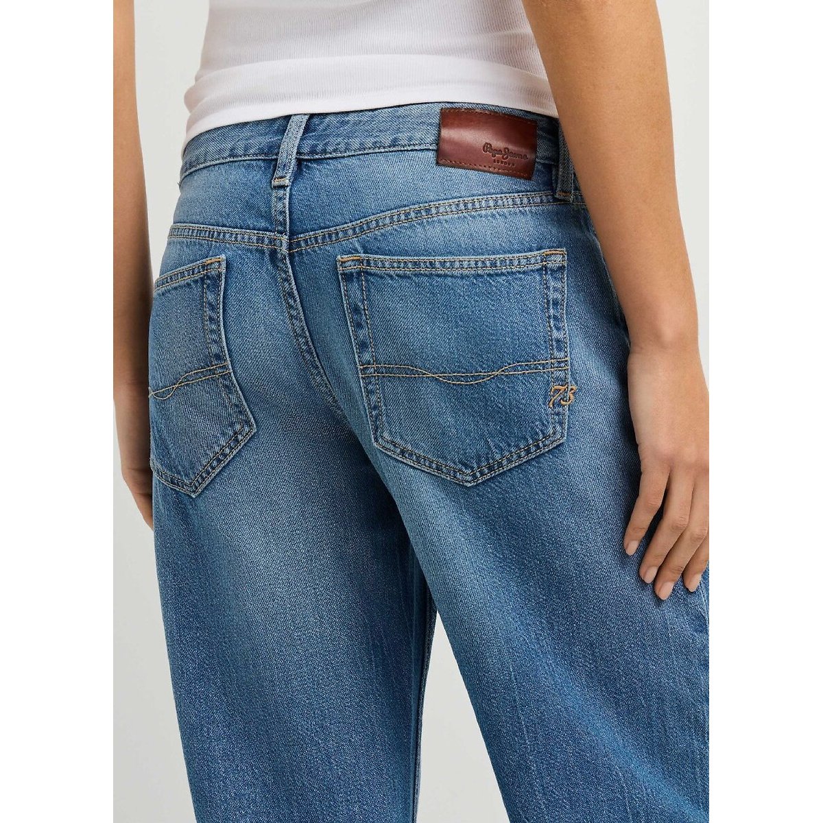 Jean loose taille basse, Nicky used verde green, PEPE JEANS