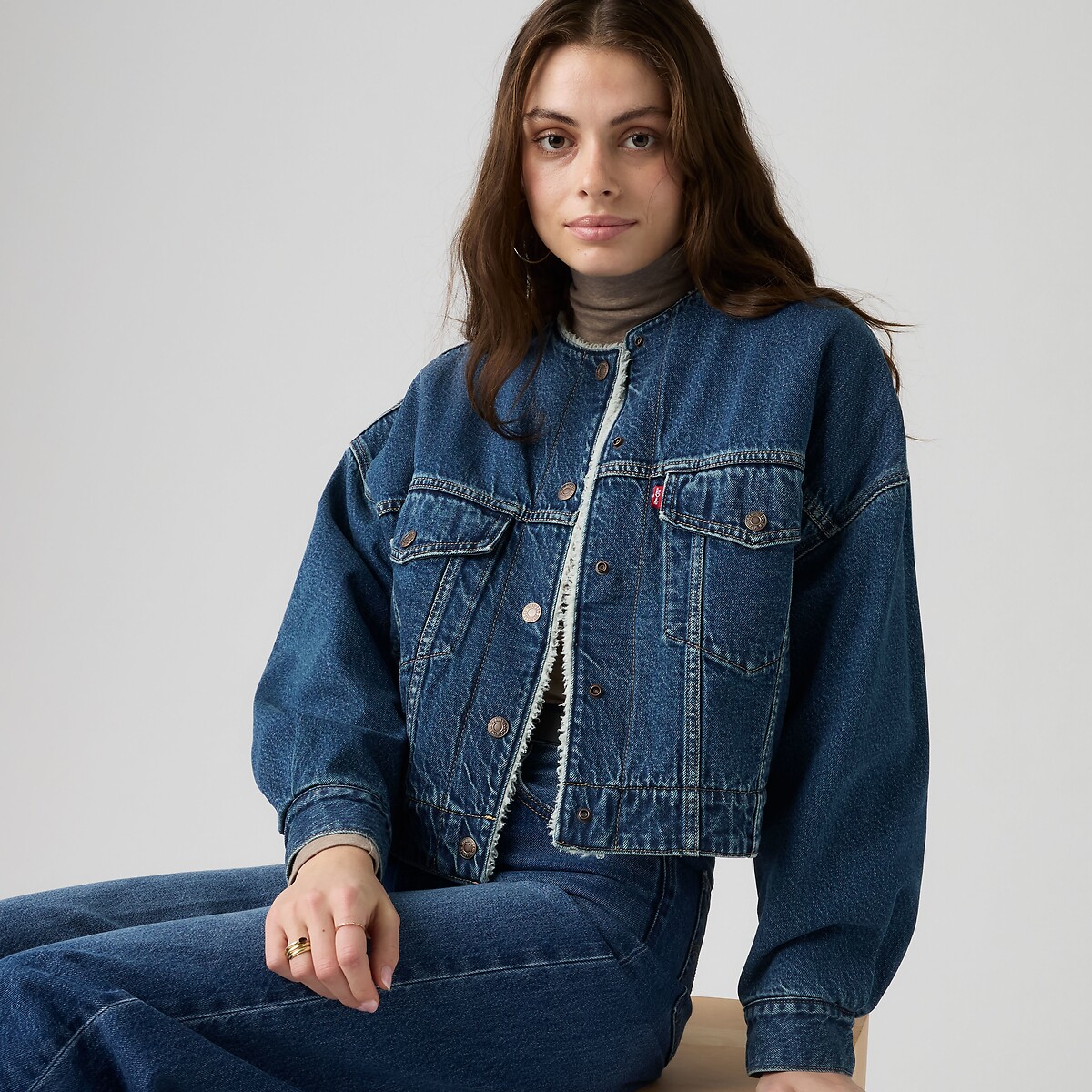 Giacca in denim collo rotondo sherpa rogue rumor, LEVI'S