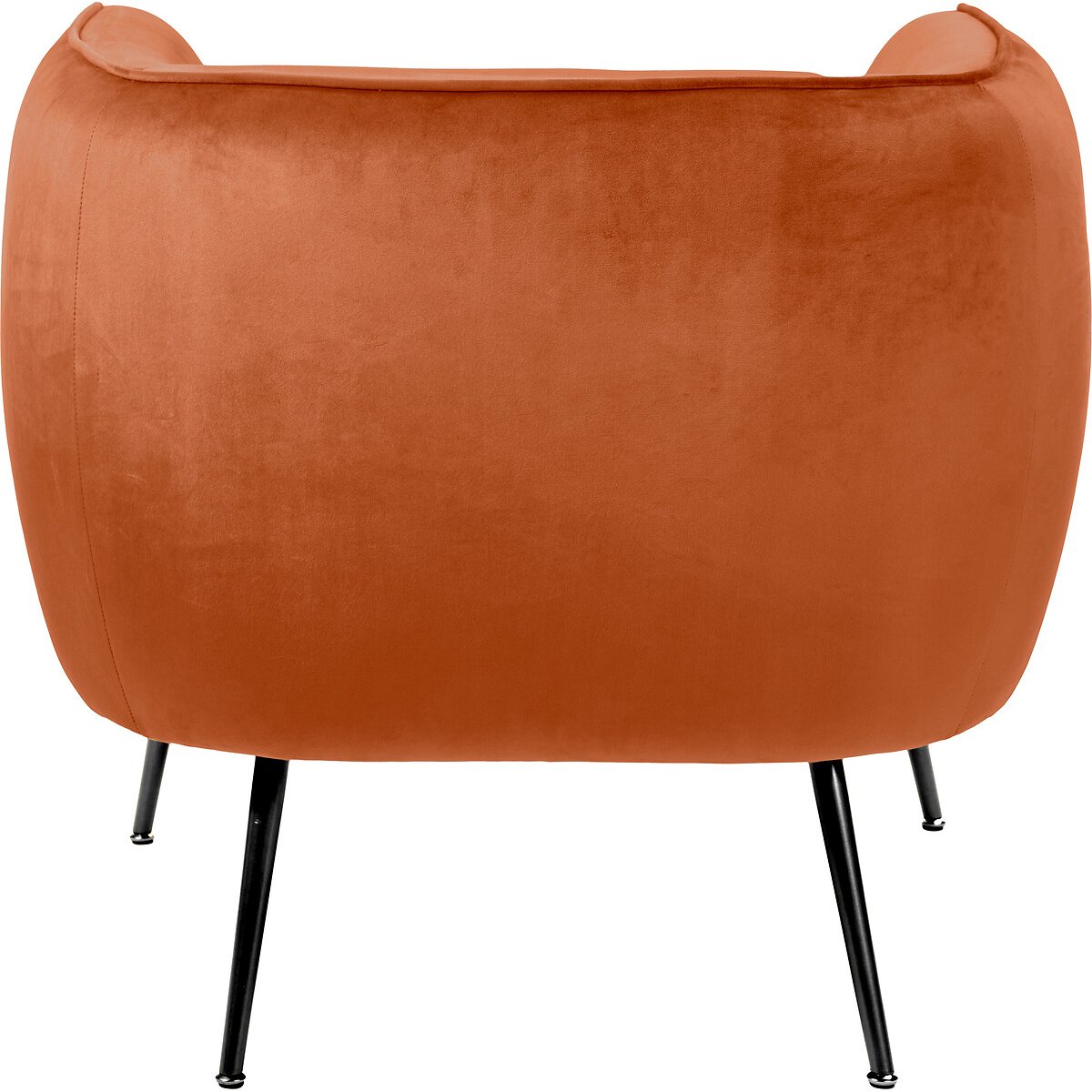 Luxe Velvet Tub Chair with Black or Gold Legs rust, SO'HOME