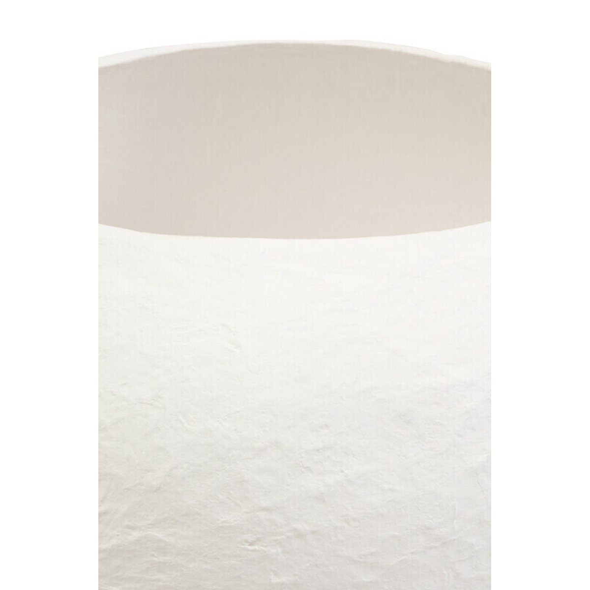 Large Cotton Mache Planter in White white, FIFTY FIVE SOUTH