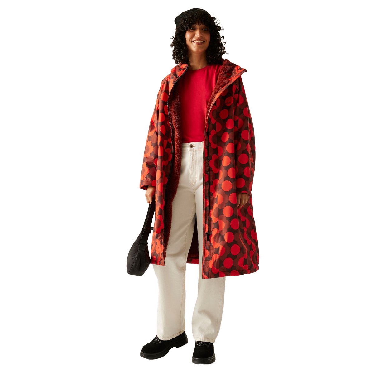 Peignoir à langer imperméable motif/style fleurs ORLA KIELY rouge / rouge brûlé, REGATTA