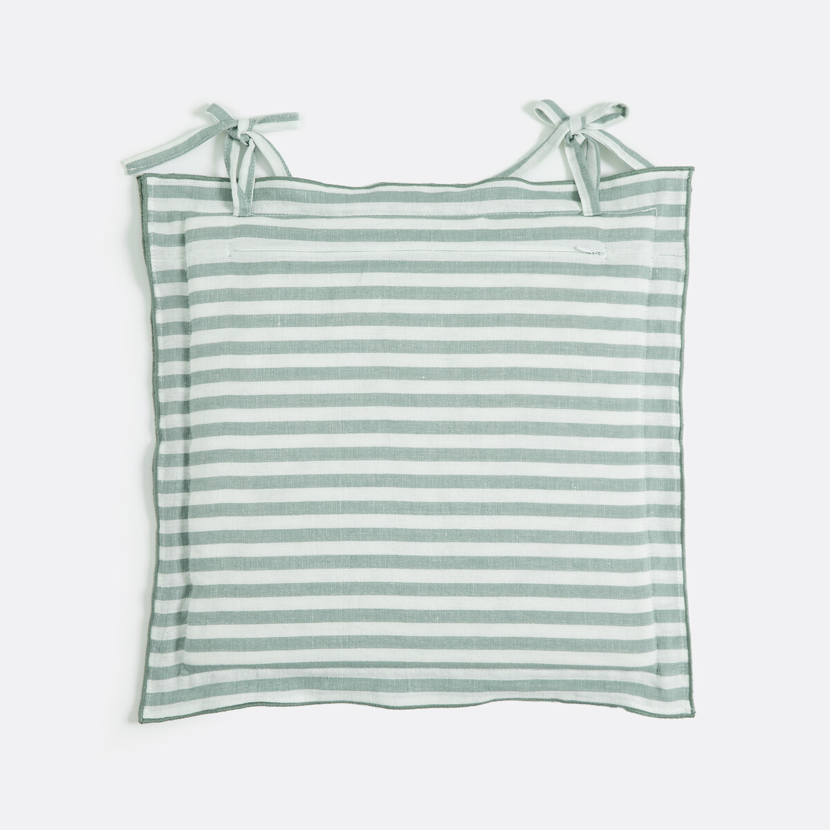 Cuscino per sedia a quadri, in cotone e lino, Cottage verderame, LA REDOUTE INTERIEURS