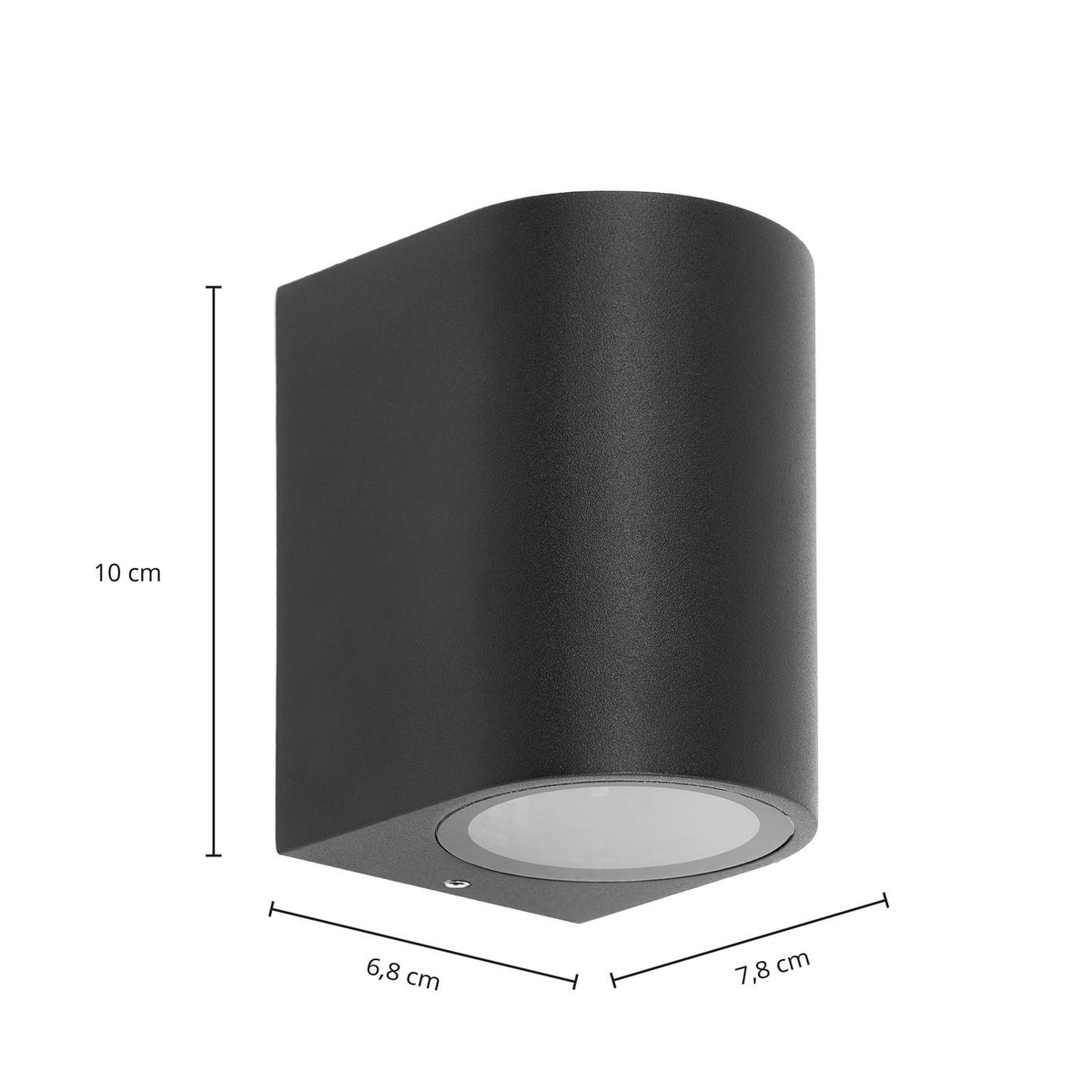 Applique extérieure en aluminium moderne noir, PRIOS