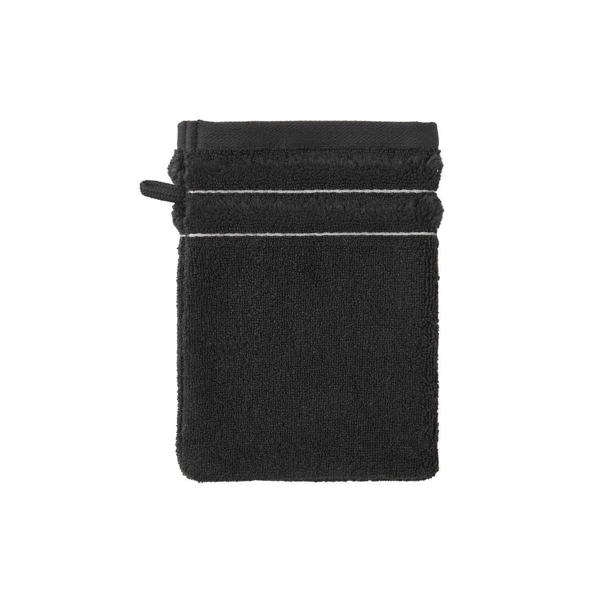 Gant de toilette IKEBANA graphite, CARRE BLANC