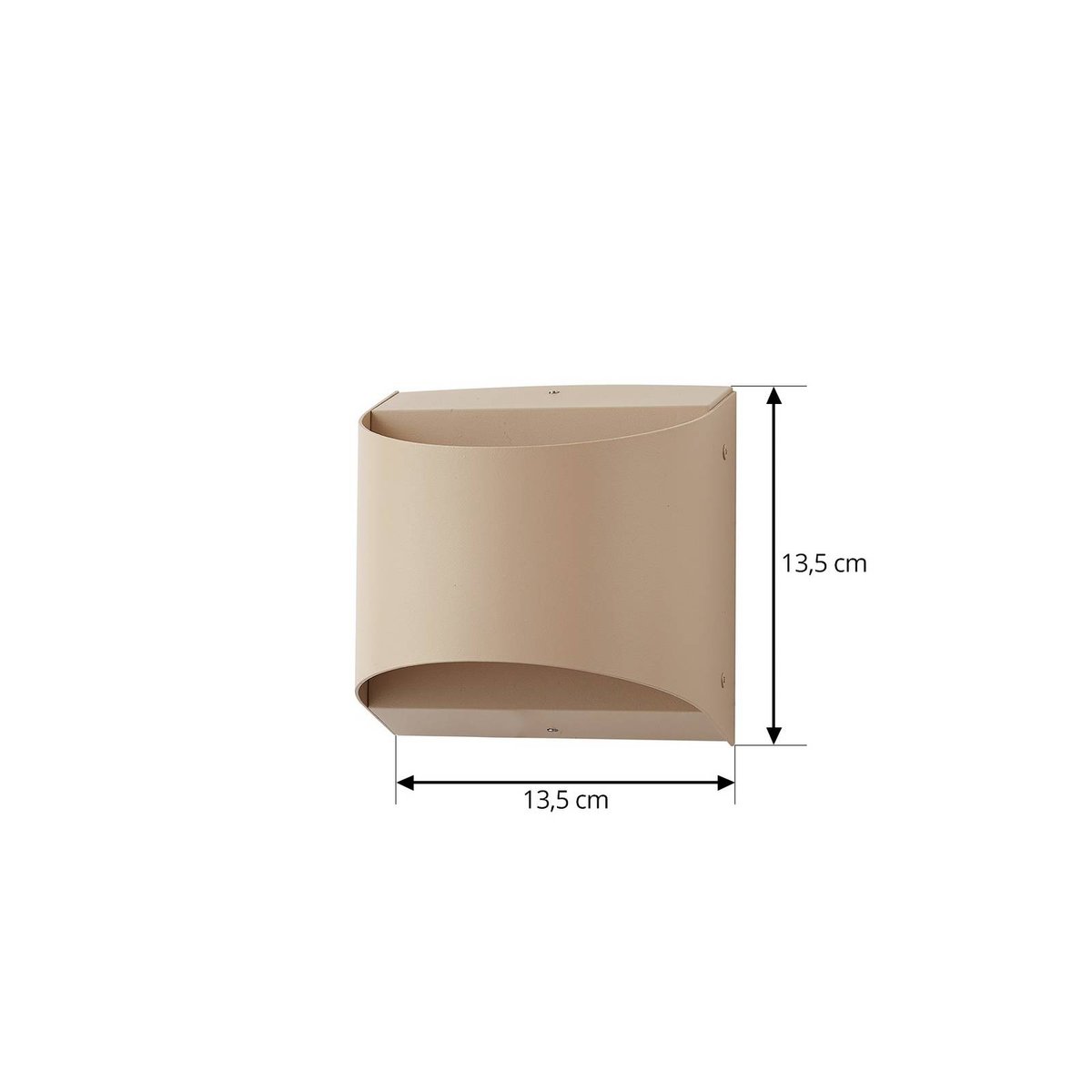 Applique extérieure en aluminium moderneLED beige, LINDBY