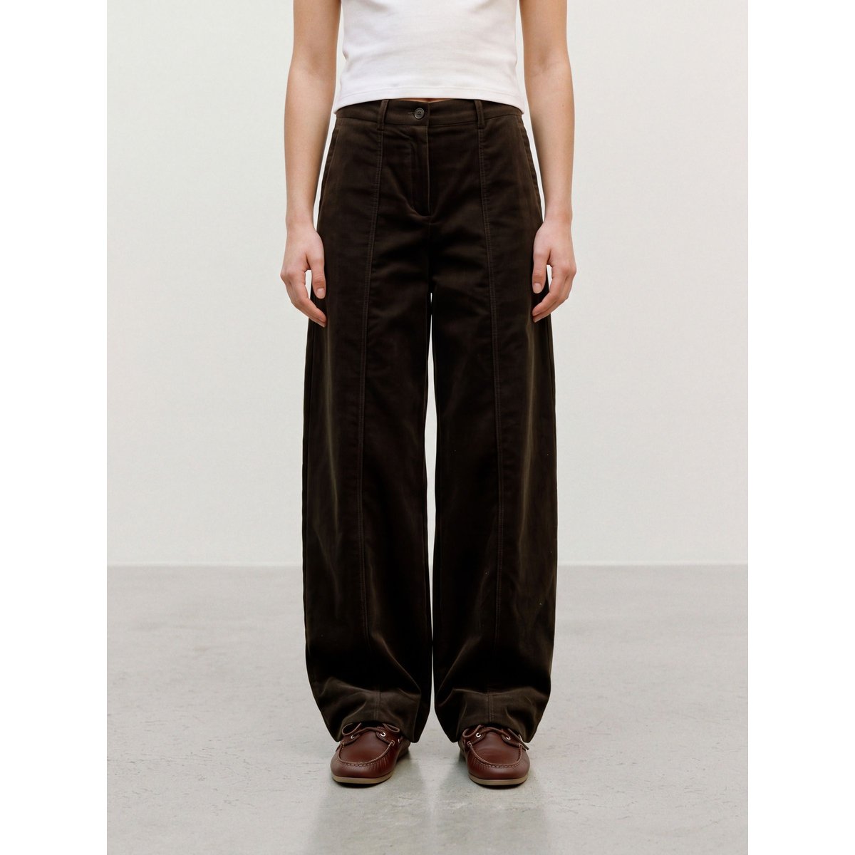 Pantalon marron - black olive 1, VERO MODA