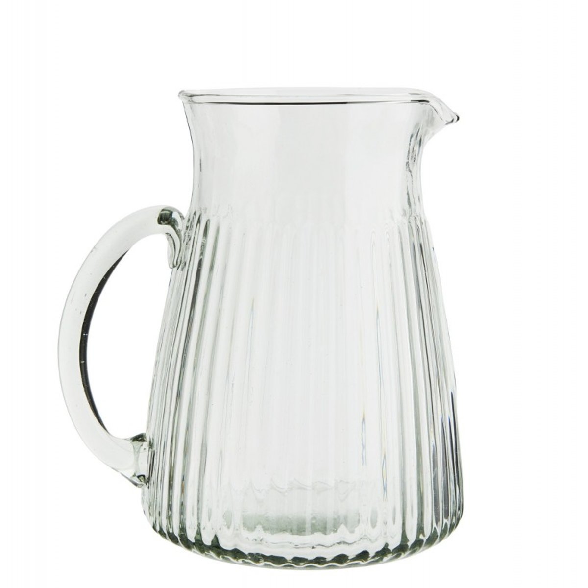 Carafe verre strié transparent, MADAM STOLTZ