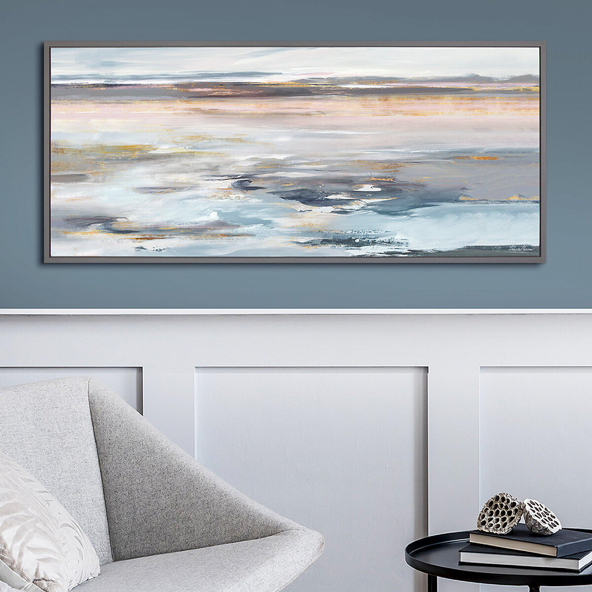 134x59cm Calm Tide Printed Canvas blue, ÉDITÉ