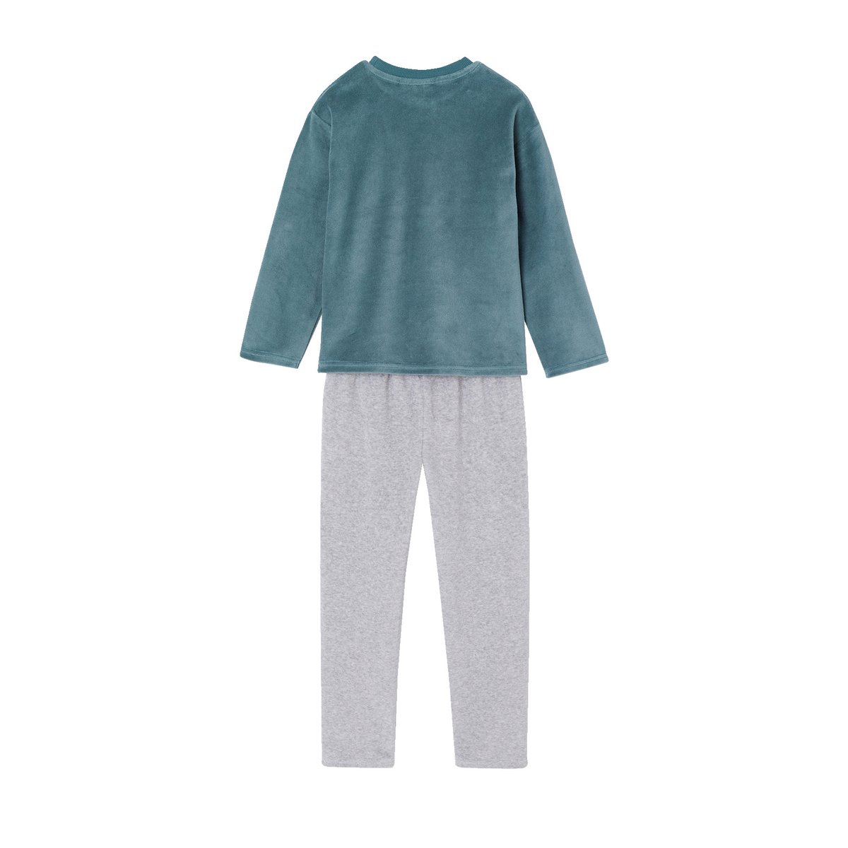 Pyjama en velours Snoopy vert d'eau, VERTBAUDET