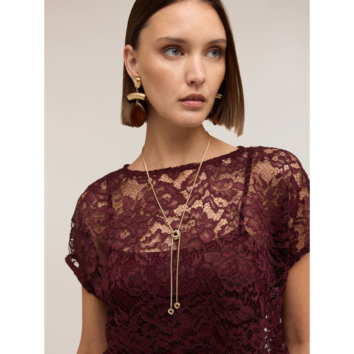 Blouse courte burgundy, MOTIVI