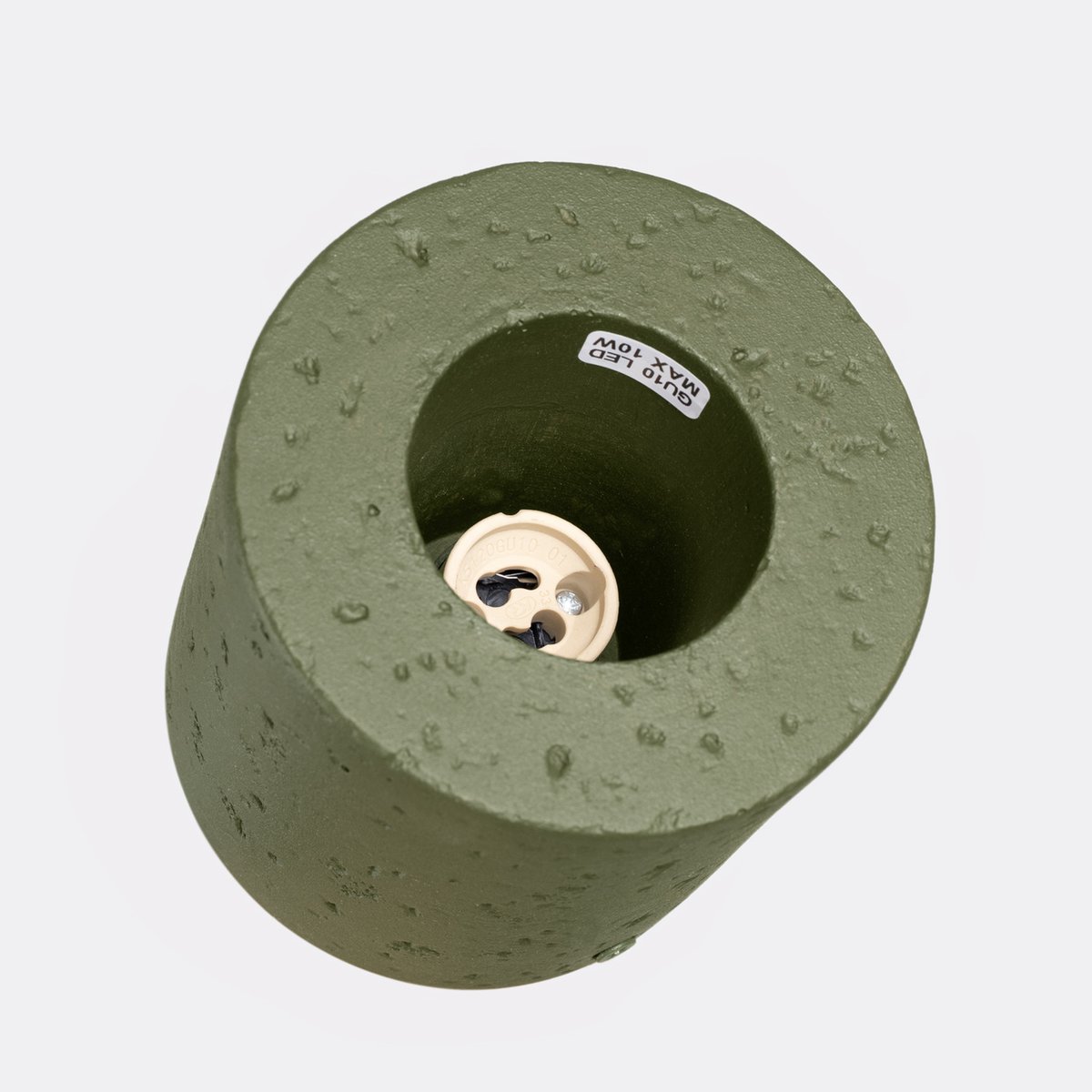 Plafonnier Béton Vert Olive GU10 1 Orbis vert olive, EDEN