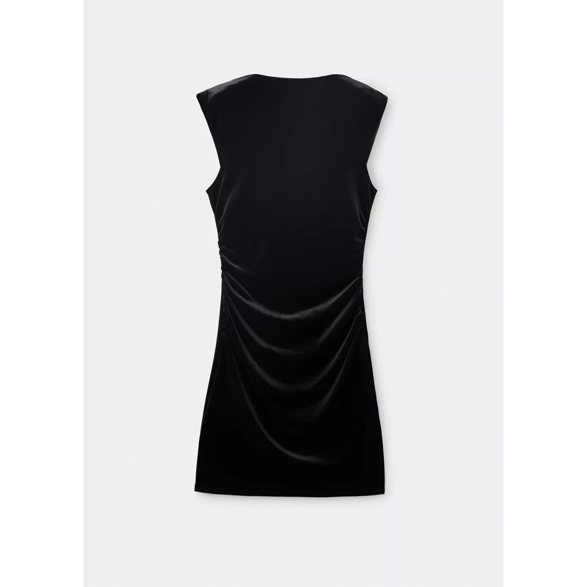 Robe courte velours noir, MANGO