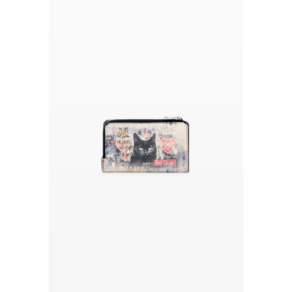 Portefeuille imprimé moyen multicolore, DESIGUAL